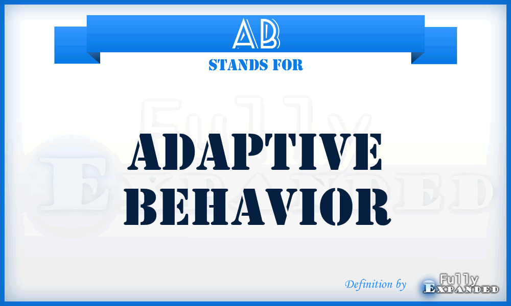 AB - Adaptive Behavior