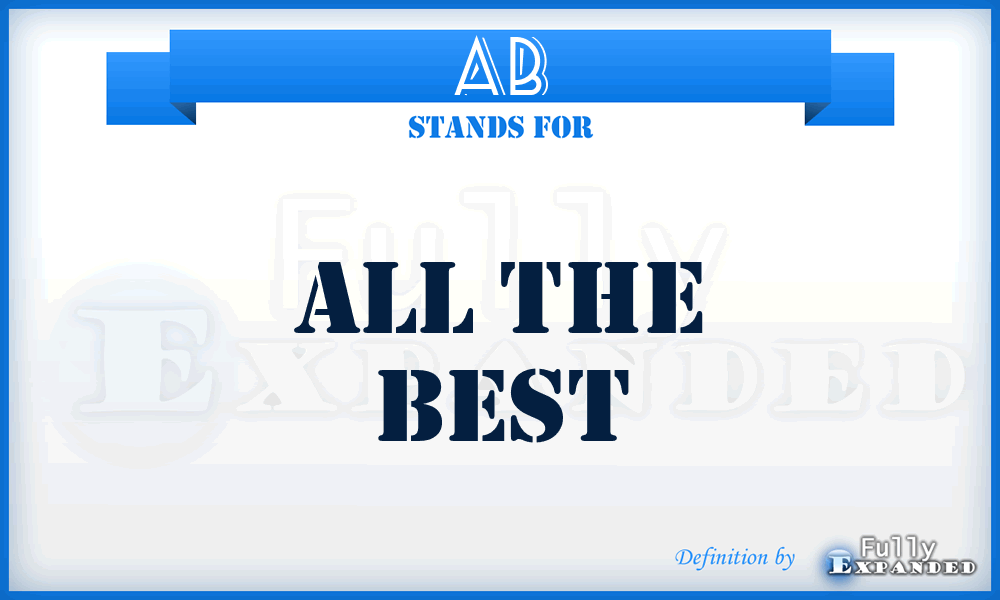 AB - All the Best