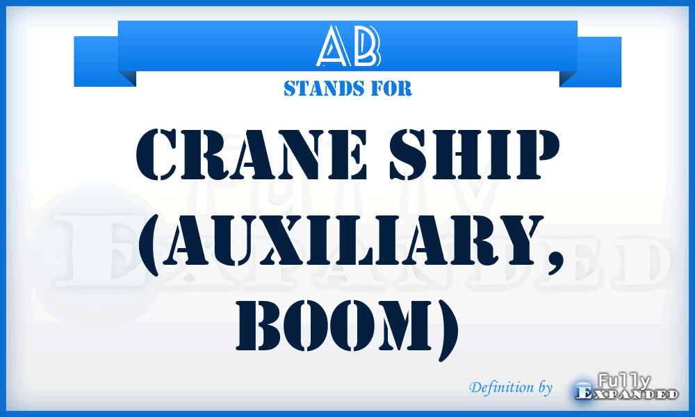 AB - Crane Ship (Auxiliary, Boom)