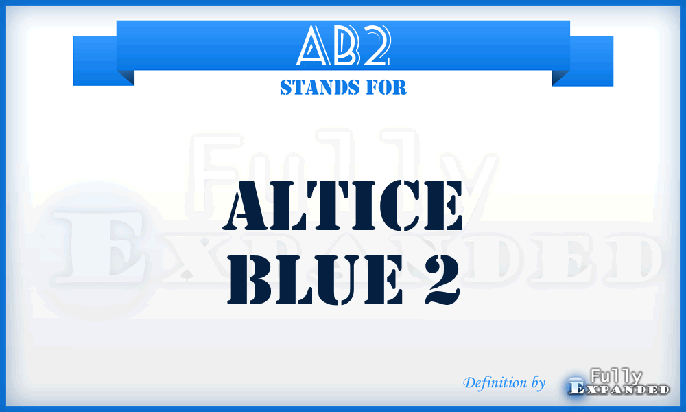 AB2 - Altice Blue 2