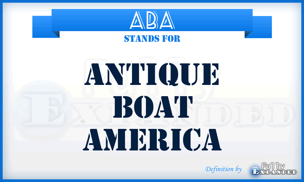 ABA - Antique Boat America