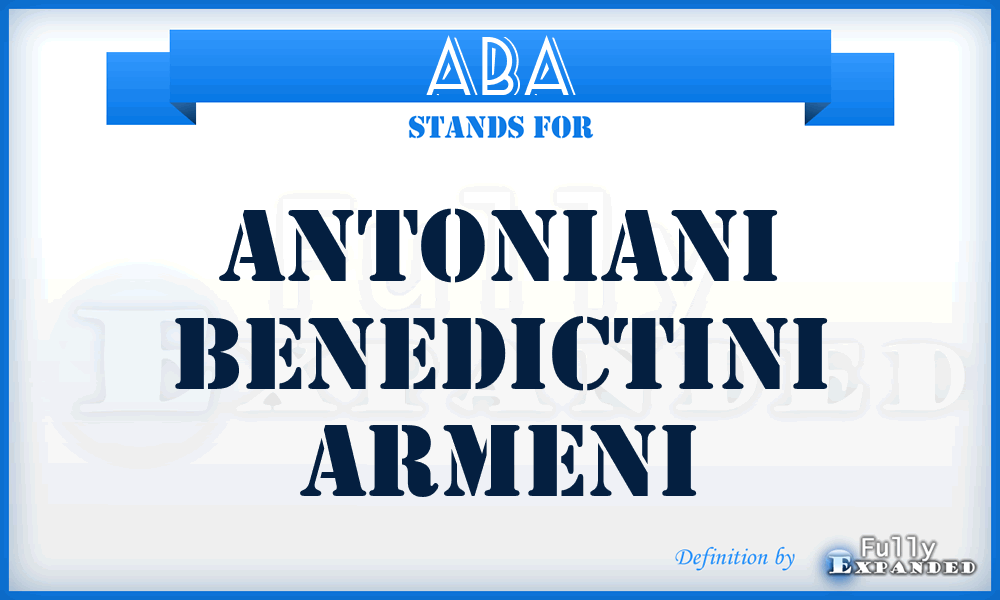 ABA - Antoniani Benedictini Armeni