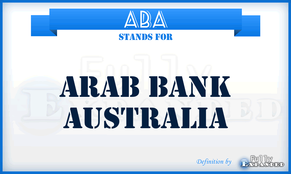 ABA - Arab Bank Australia