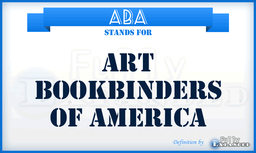 ABA - Art Bookbinders of America