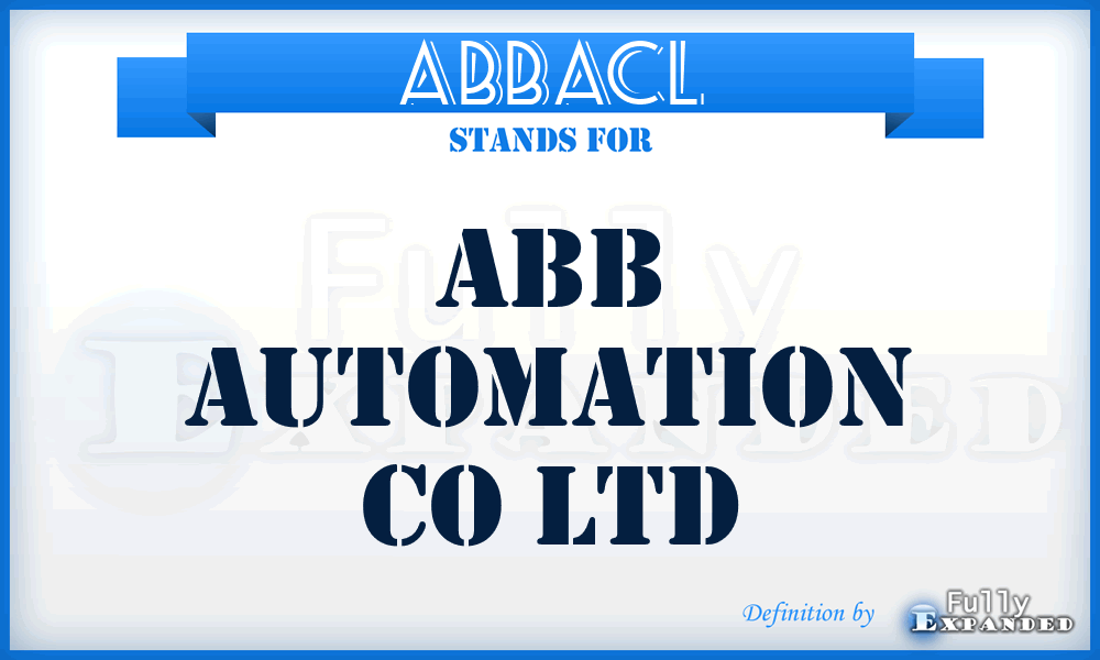 ABBACL - ABB Automation Co Ltd