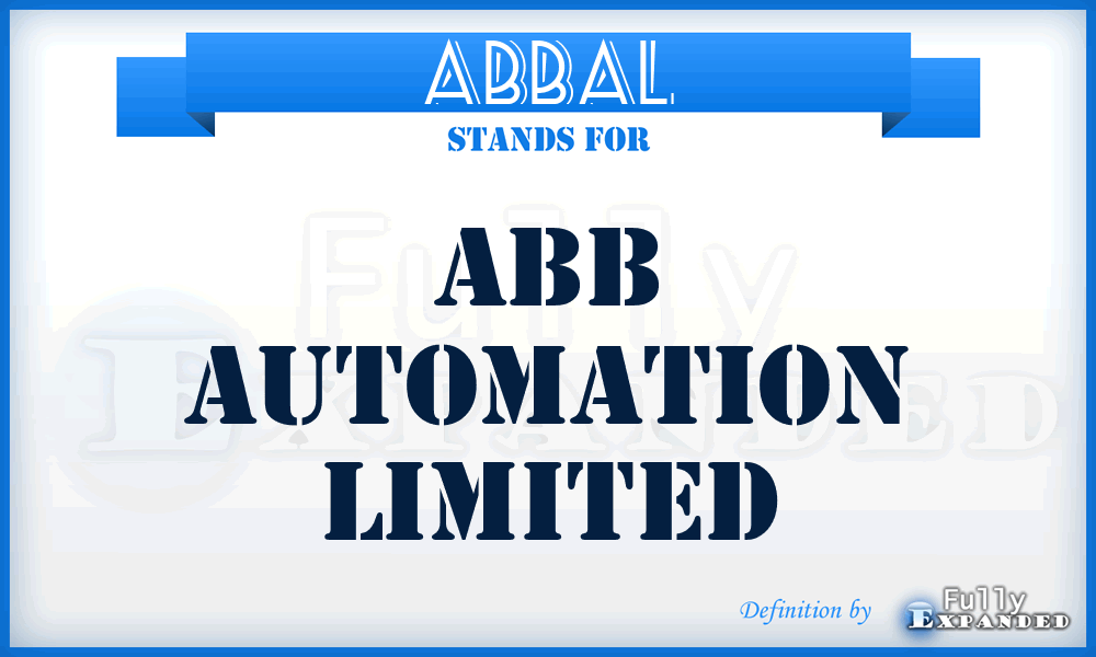ABBAL - ABB Automation Limited