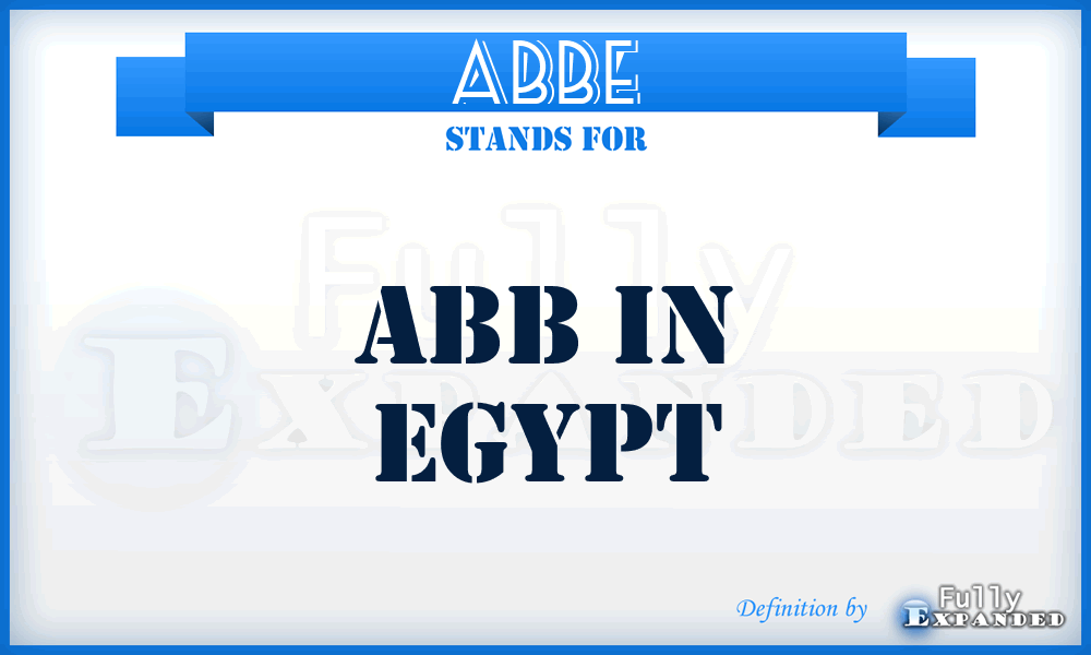 ABBE - ABB in Egypt