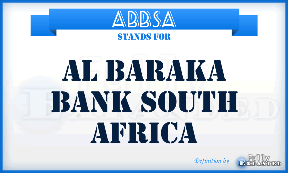 ABBSA - Al Baraka Bank South Africa