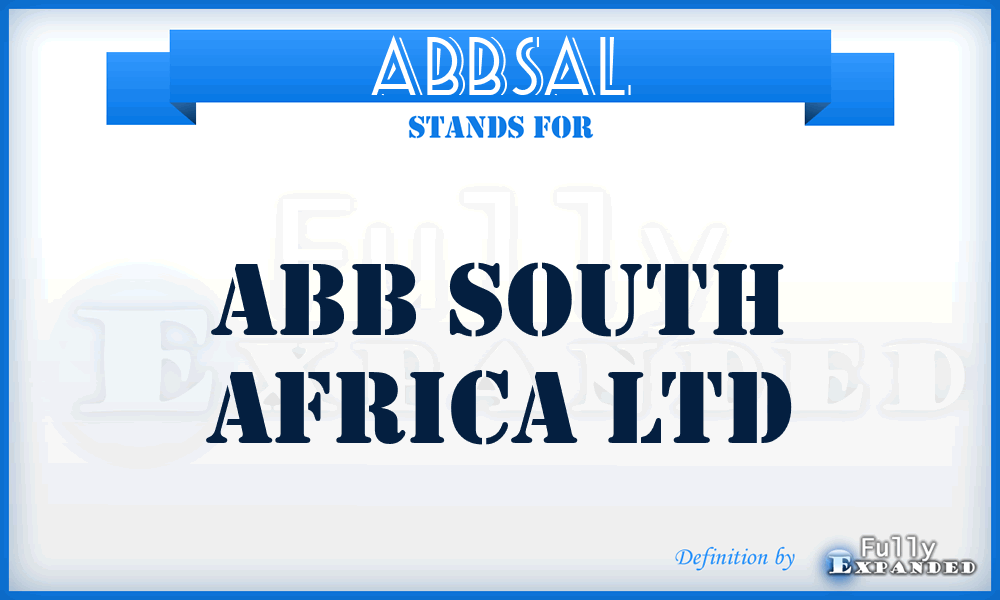 ABBSAL - ABB South Africa Ltd