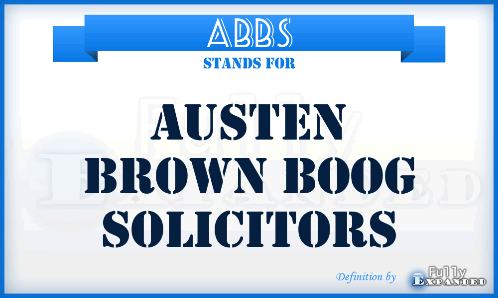 ABBS - Austen Brown Boog Solicitors