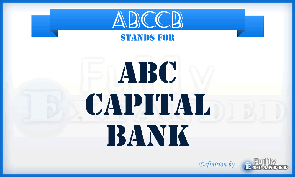 ABCCB - ABC Capital Bank
