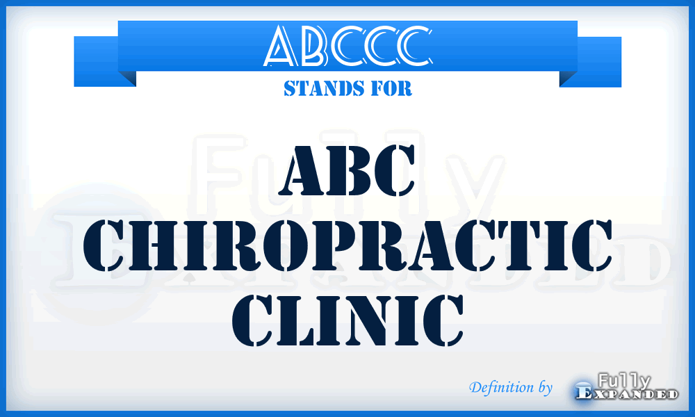 ABCCC - ABC Chiropractic Clinic