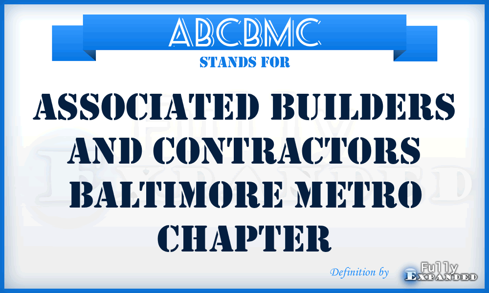 ABCBMC - Associated Builders and Contractors Baltimore Metro Chapter