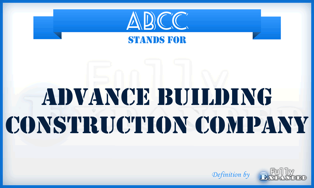 ABCC - Advance Building Construction Company