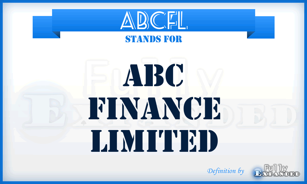 ABCFL - ABC Finance Limited