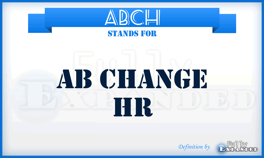 ABCH - AB Change Hr