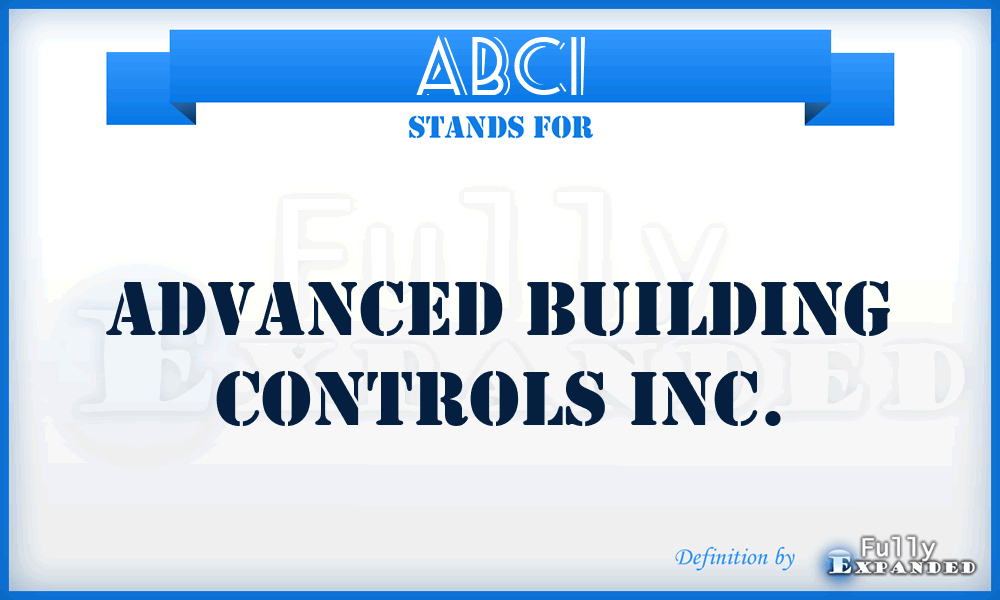 ABCI - Advanced Building Controls Inc.