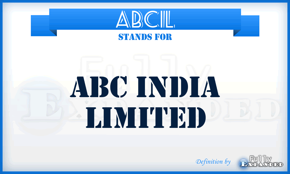 ABCIL - ABC India Limited