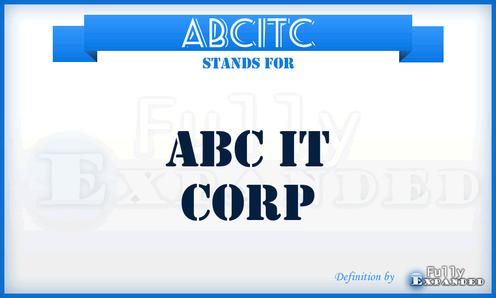 ABCITC - ABC IT Corp