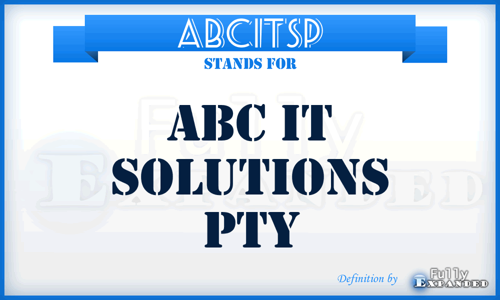 ABCITSP - ABC IT Solutions Pty