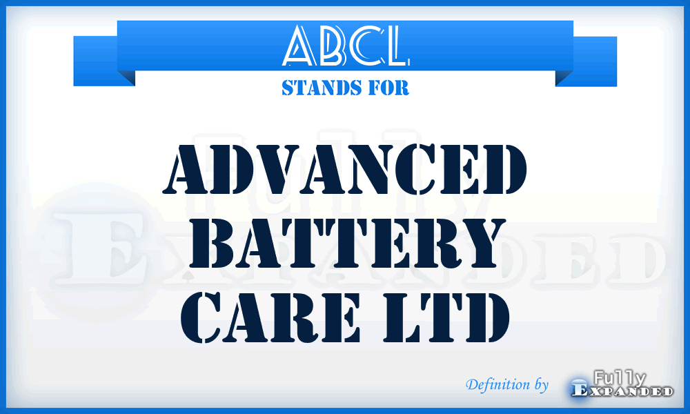 ABCL - Advanced Battery Care Ltd