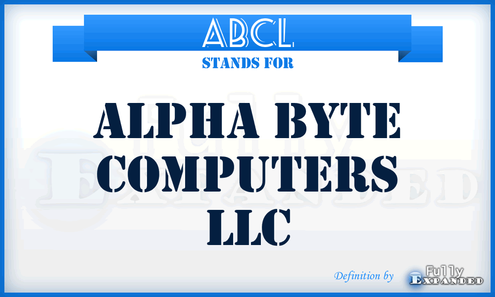 ABCL - Alpha Byte Computers LLC