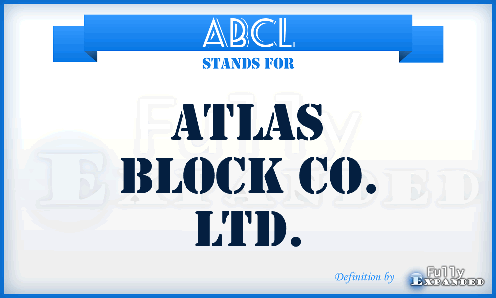 ABCL - Atlas Block Co. Ltd.
