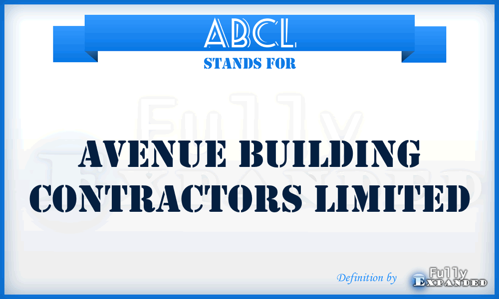 ABCL - Avenue Building Contractors Limited