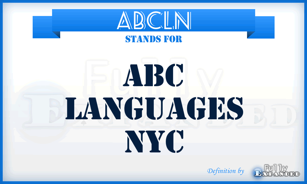 ABCLN - ABC Languages Nyc