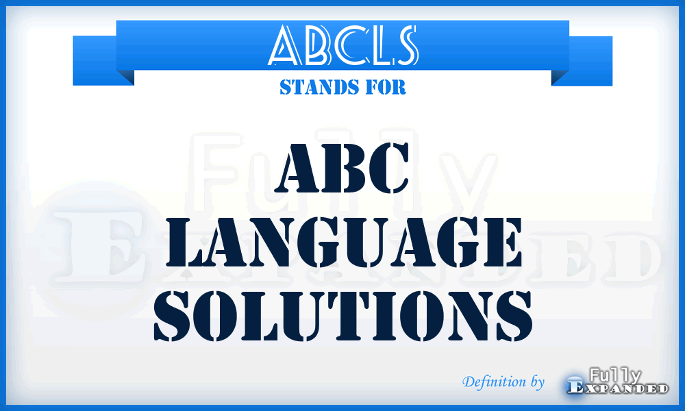 ABCLS - ABC Language Solutions