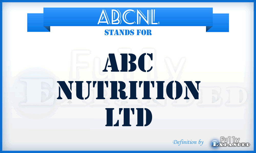 ABCNL - ABC Nutrition Ltd