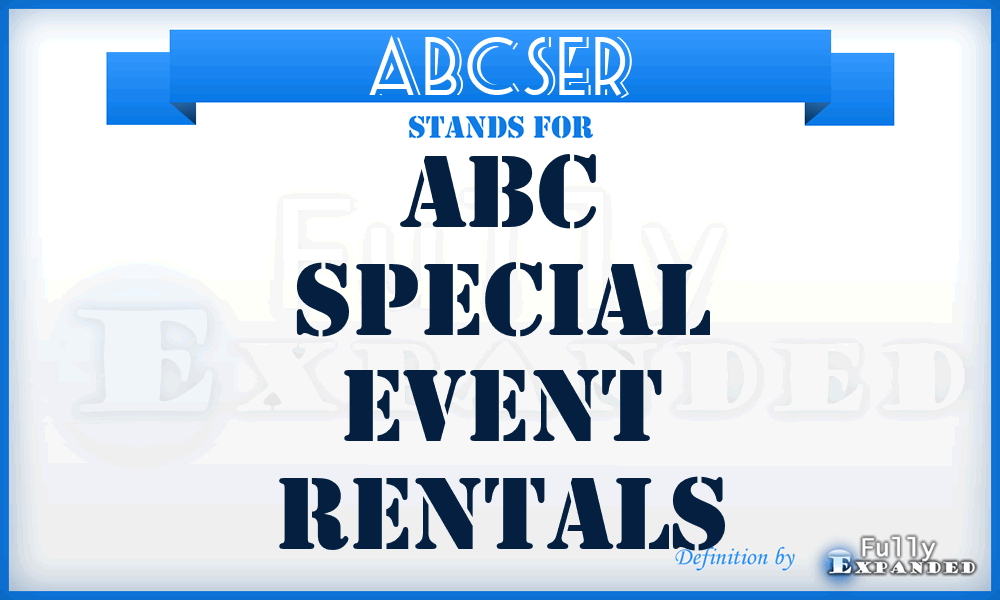 ABCSER - ABC Special Event Rentals