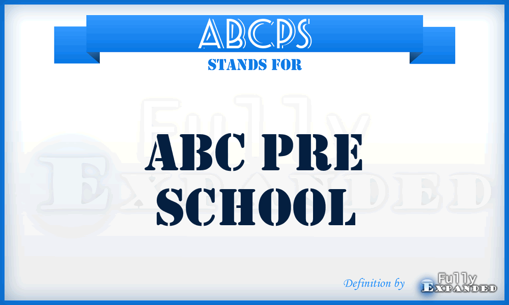 ABCPS - ABC Pre School