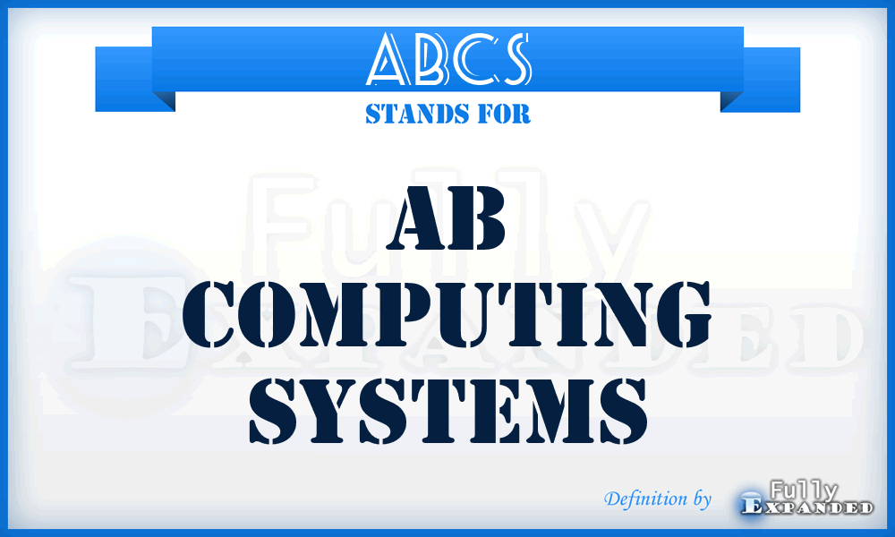 ABCS - AB Computing Systems