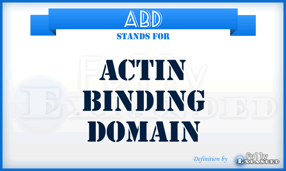 ABD - Actin Binding Domain