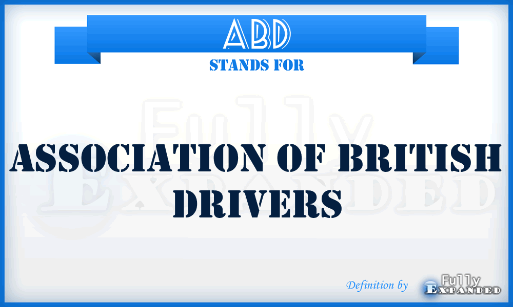 ABD - Association of British Drivers