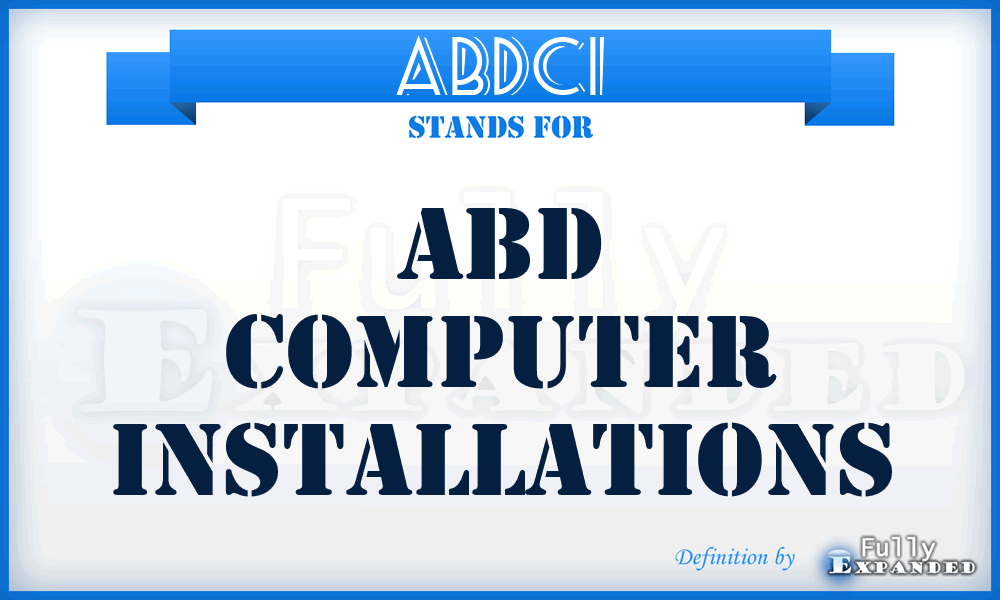 ABDCI - ABD Computer Installations