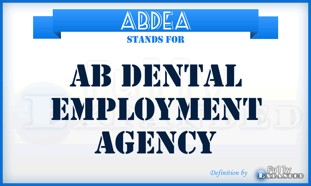 ABDEA - AB Dental Employment Agency