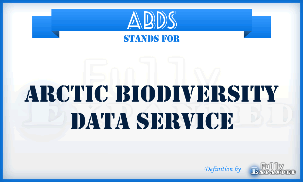 ABDS - Arctic Biodiversity Data Service