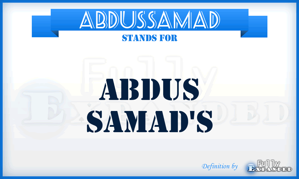 ABDUSSAMAD - Abdus Samad's