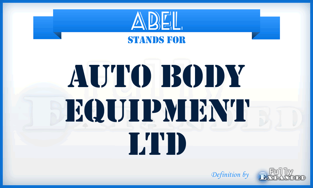 ABEL - Auto Body Equipment Ltd