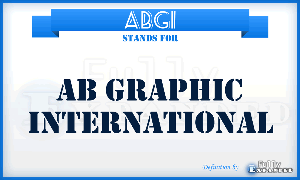 ABGI - AB Graphic International