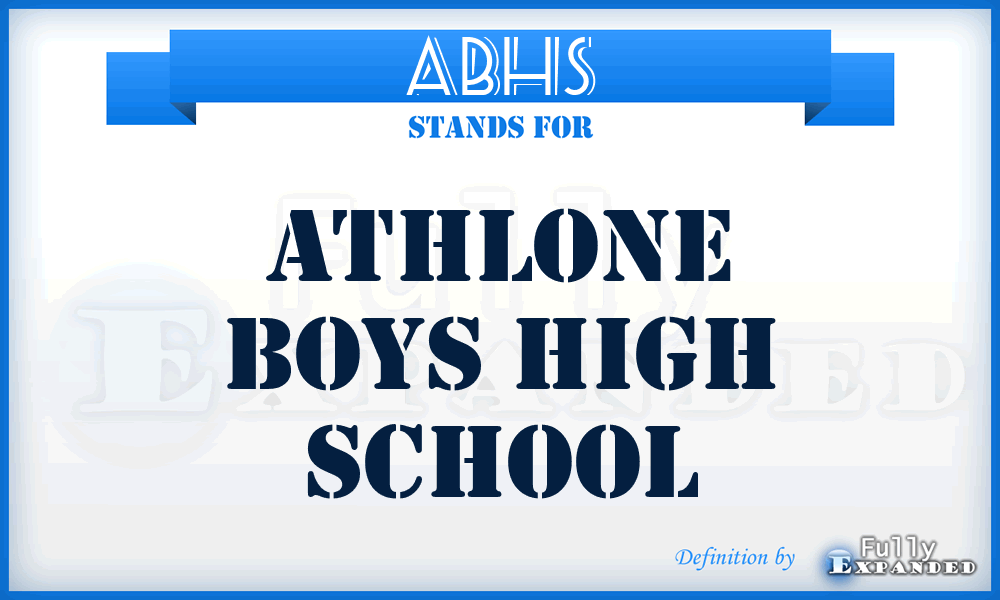 ABHS - Athlone Boys High School