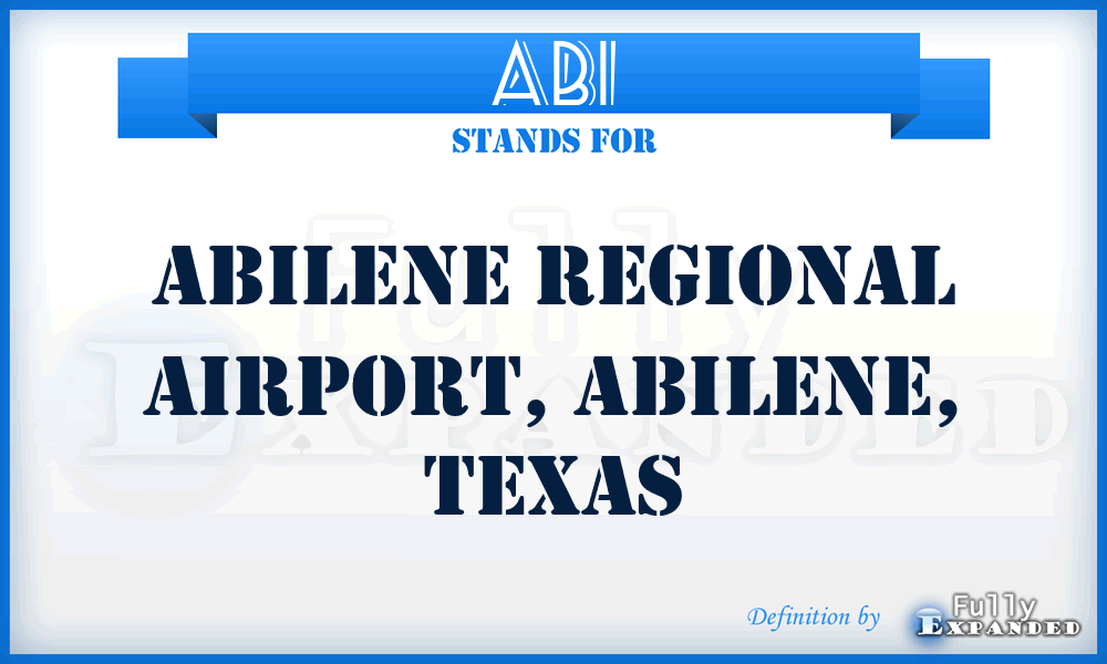 ABI - Abilene Regional Airport, Abilene, Texas