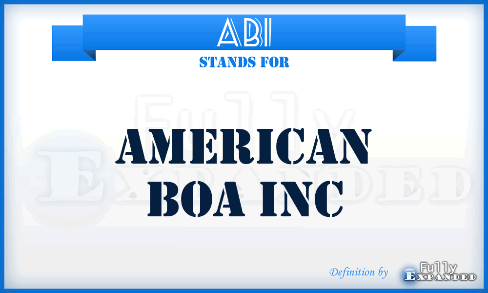 ABI - American Boa Inc