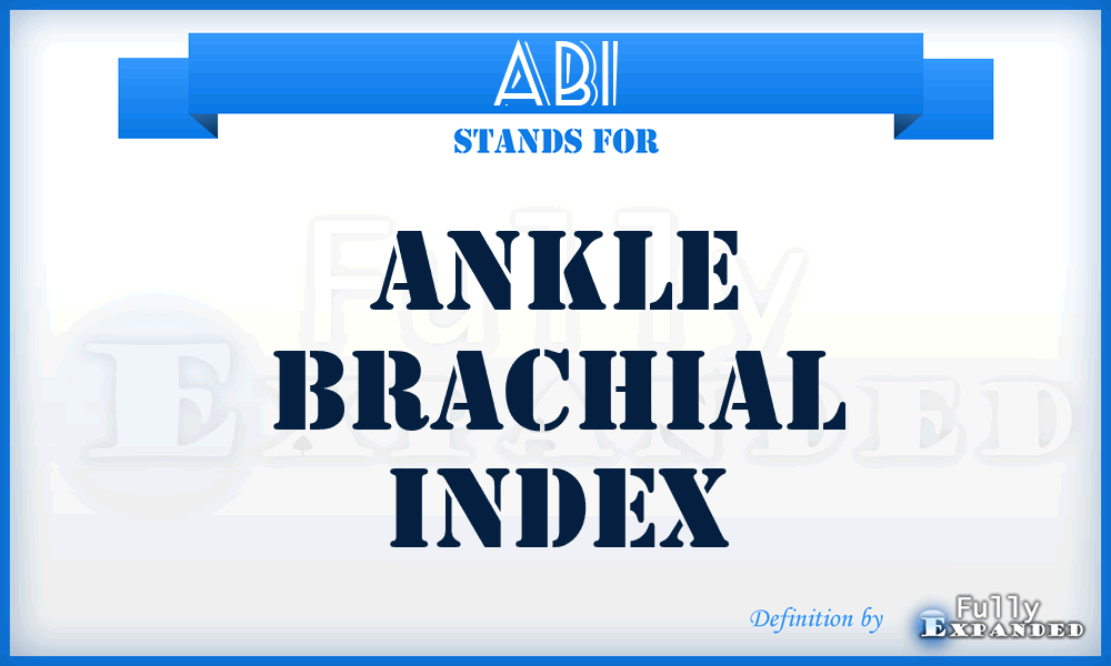 ABI - Ankle Brachial Index