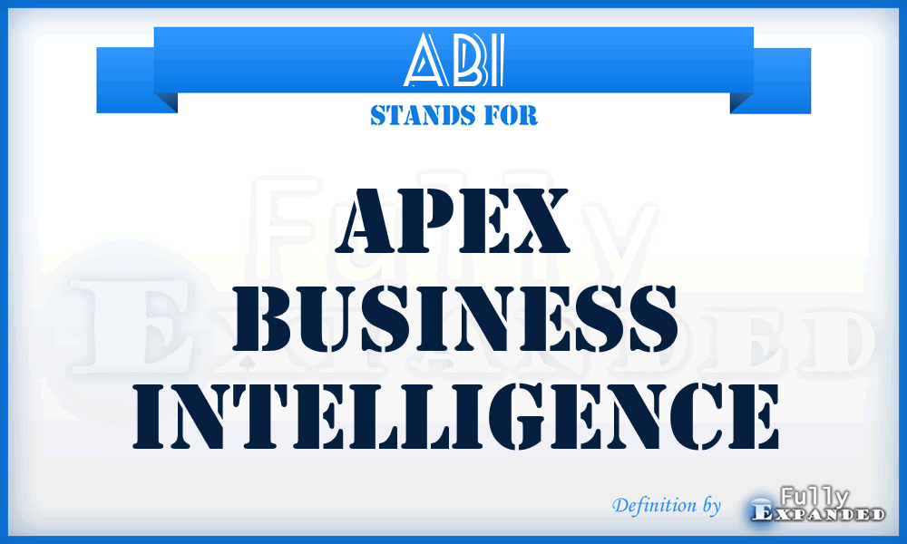 ABI - Apex Business Intelligence