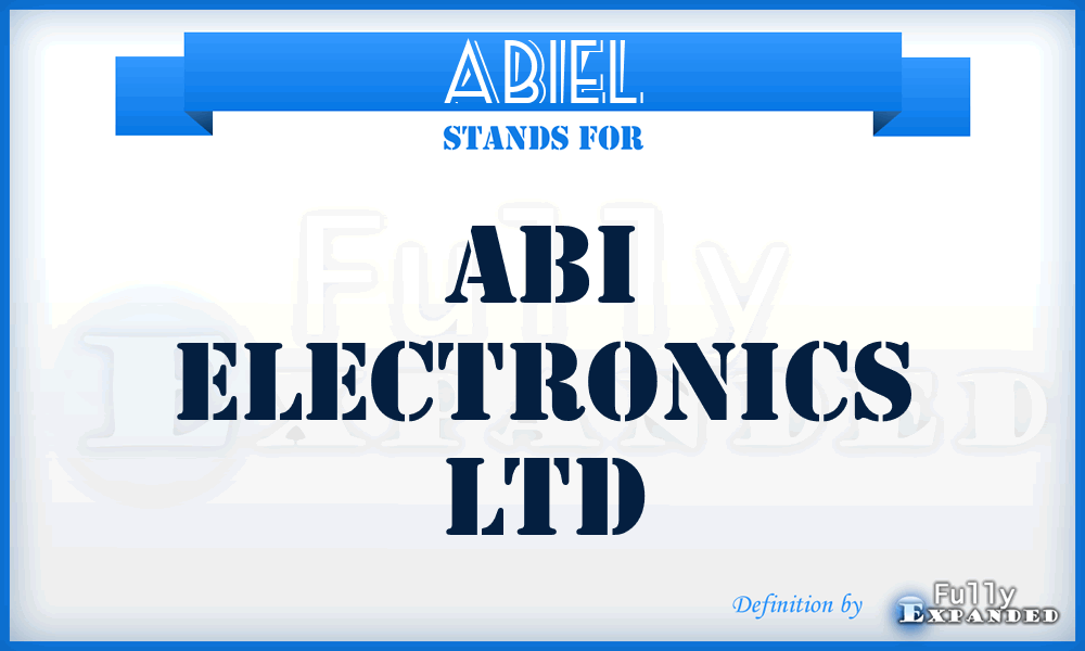 ABIEL - ABI Electronics Ltd