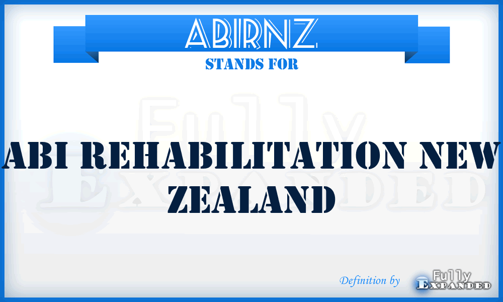 ABIRNZ - ABI Rehabilitation New Zealand