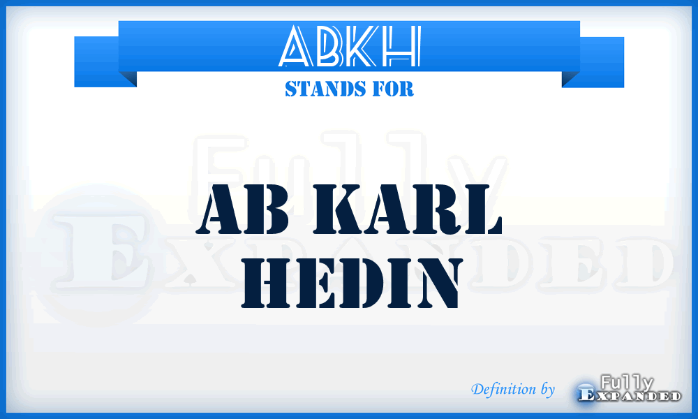 ABKH - AB Karl Hedin